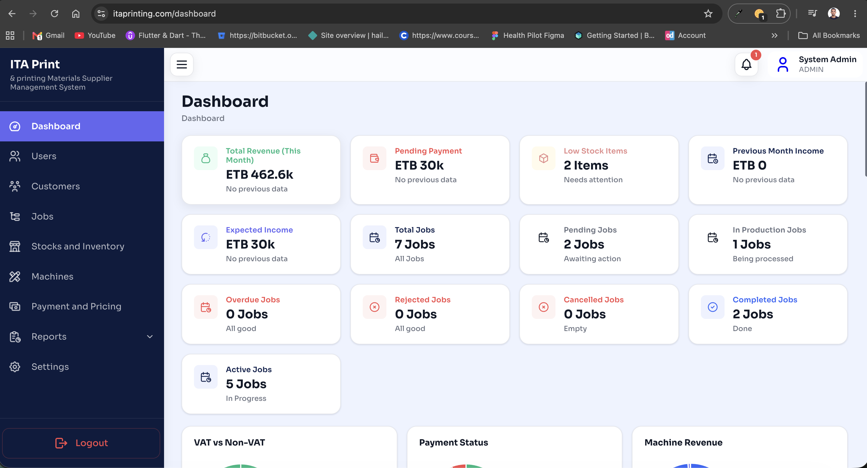 Printing Management System preview