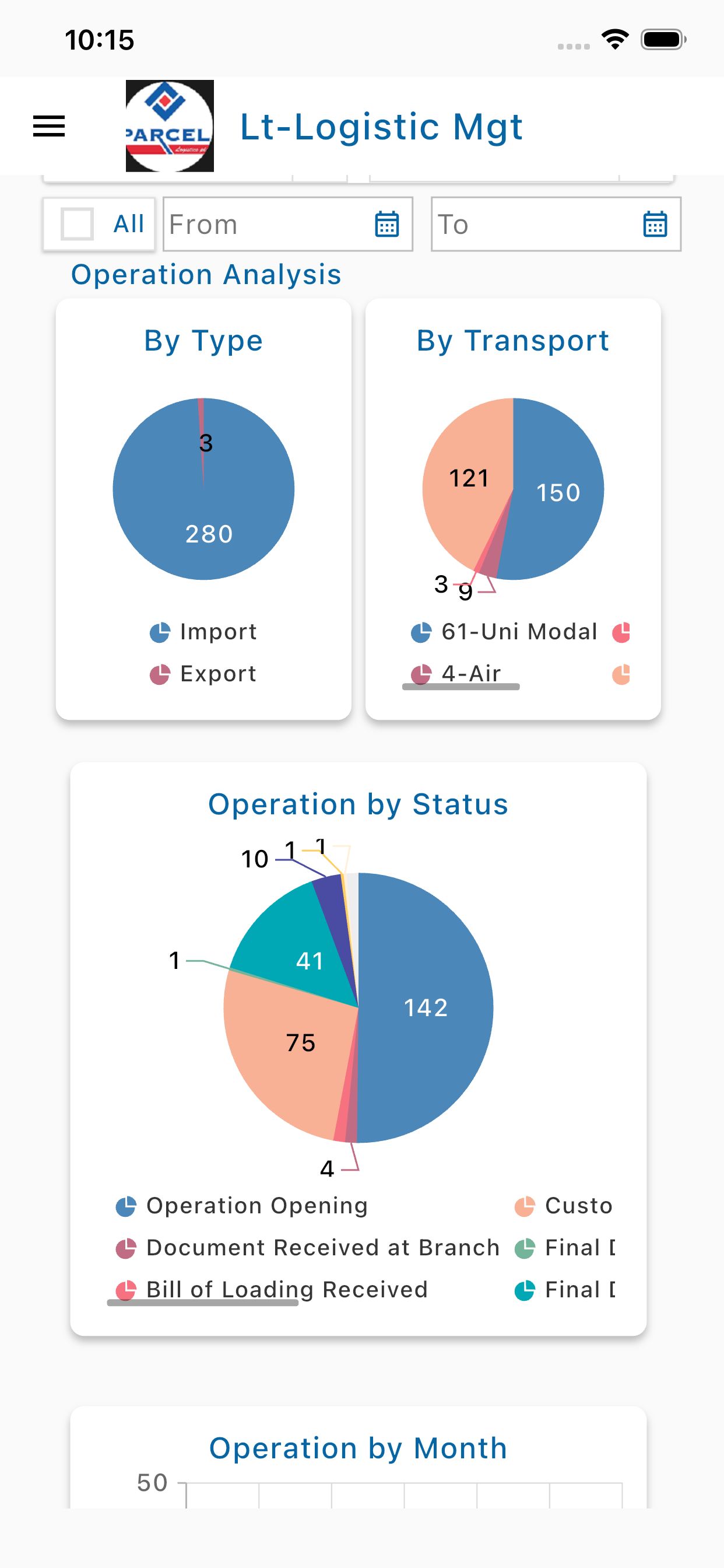 LT Logistics Management System  Mobile App preview